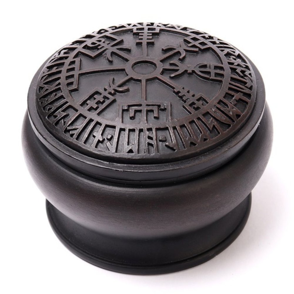 DISCONTINUED!!!  Alchemy Gothic Vegvisir Box Nordic Viking Runes New in Box